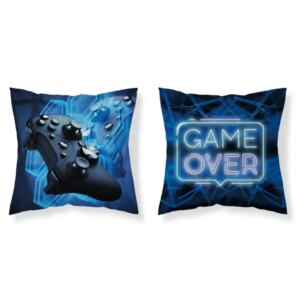 Gyerek párnahuzat GAME OVER - kék szélesség: 40 cm | hosszúság: 40 cm