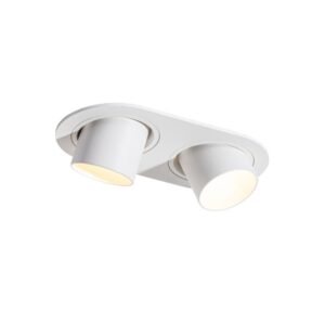 Kerek beépíthető spotlámpa fehér GU10 35 mm dönthető 2 fényforrásos - Installa