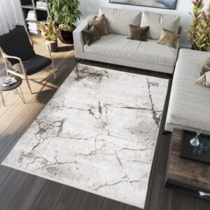 Krém design vintage szőnyeg absztrakt mintával Szélesség: 120 cm | Hossz: 170 cm