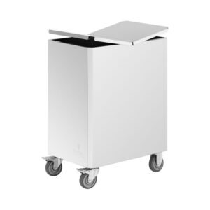 Liszt tároló kocsi - rozsdamentes acél - 150 l - 60.5 x 40.5 x 79 cm - Royal Catering