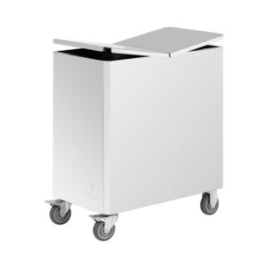 Liszt tároló kocsi - rozsdamentes acél - 175 l - 70.5 x 40.5 x 79 cm - Royal Catering