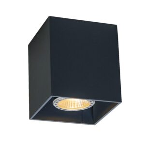Modern fekete GU10 50 mm-es felületre szerelt spotlámpa - Qubo