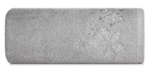 Pamut karácsonyi törölköző finom ezüst hímzéssel szürke Szélesség: 70 cm | Hossz: 140 cm
