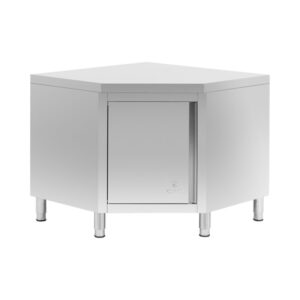 Rozsdamentes acél sarokszekrény - 100 x 100 cm - Royal Catering
