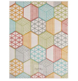 Színes szőnyeg geometrikus mintákkal Szélesség: 120 cm | Hossz: 160 cm