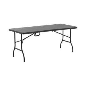 Összecsukható asztal - 1830 x 750 x 740 mm - Royal Catering - 150 kg - kültéri/beltéri - fekete