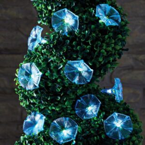 10 Napelemes Lámpa Reggeli Virágok Kék Hossza 3 M 10 Led Virág