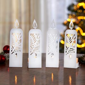 4 Db Fem Adventi Gyertyatarto