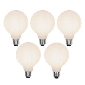 5 db E27 3 fokozatban szabályozható LED lámpa G95 mattüveg 5W 550 lm 2700K