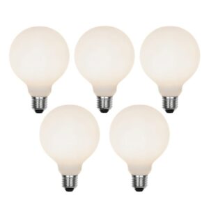 5 db E27 3 fokozatú dimmelhető LED izzó G95 Matt 5W 550lm 3000K szett