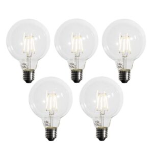 5 db E27 3-lépcsős dimmelhető LED izzó G95 4W 450lm 3000K