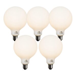 5 db E27 3-lépcsős dimmelhető LED izzó opál üveg G125 4W 450lm 3000K