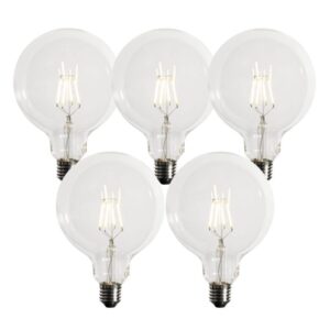 5 darab E27 dimmelhető LED izzó készlet G125 5W 450 lm 3000K