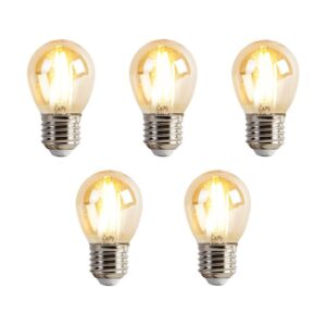 5 db E27-es dimmelhető LED izzó szett P45 Goldline 3