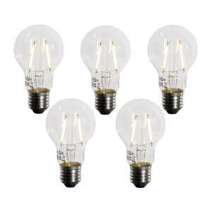 5 db E27 LED izzó A60 Lux szenzorral 2.5W 250lm 2200K