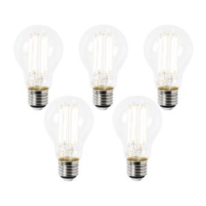 5 db E27 LED izzó szett A60 átlátszó 2