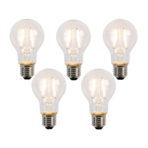 5 db E27 LED izzószál izzó A60 2W 210lm 2200K szett