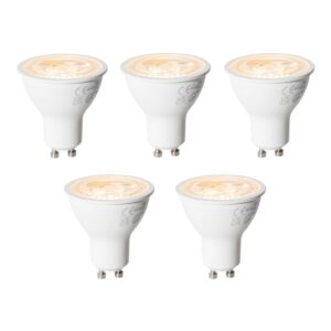 5 darabos GU10 3 lépésben dimmelhető LED izzó készlet 6W 430 lm 2000 - 6000K