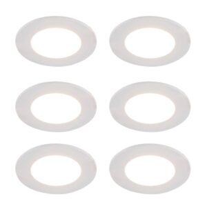 6 db fehér beépíthető spotlámpa szett Dim to Warm LED-del 7W IP65 - Blanca