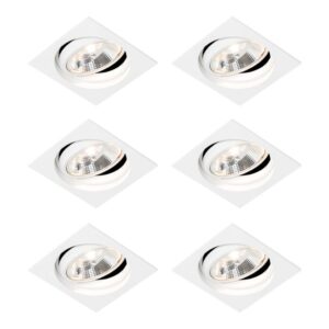6 db Modern süllyesztett foltfehér állítható - Chuck 111