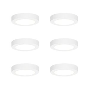 6 darabos süllyesztett vagy felületre szerelt spotlámpa készlet fehér 14 cm LED-del