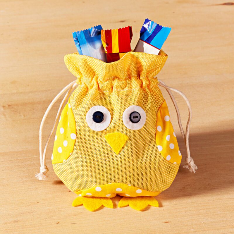 Ajándéktáska Bagoly Sárga 14 X 16 Cm