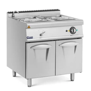 Bain marie - 6000 W - 2 x GN 1/2 - 2 x GN 1/3 - vízcsap - alapszekrény (80 x 73 cm) - Royal Catering