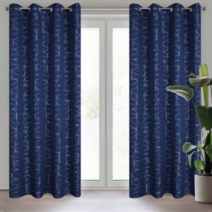 Elegáns függöny finom mintával - kék Szélesség: 140 cm | Hossza: 250 cm