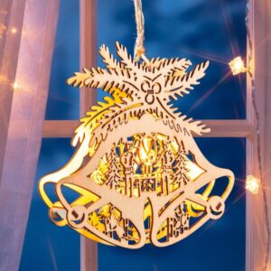 Harang Alakú Led-Es Függődísz  16 X 18 Cm 2 Db Aa