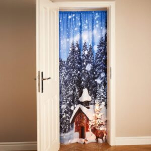 Led-Es Ajtófüggöny Téli Táj Casa Bonita  90 X 195 Cm