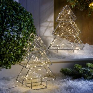Led Fém Fenyőfa  35 Cm
