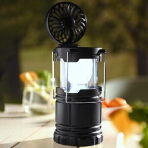 Led Kempinglámpa Ventilátorral