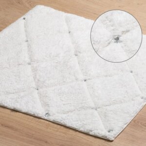 Luxus szőnyeg CHIC kristályokkal - fehér Szélesség: 60 cm | Hossza: 90 cm
