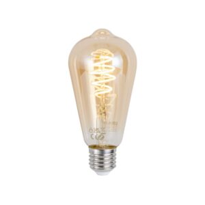 Okos E27 Dimmelhető LED Izzó ST64 Borostyán 4.9W 320lm 2500K
