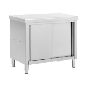Rozsdamentes acél munkapult átadónyílással - ECO - 100 x 60 cm - 500 kg - Royal Catering
