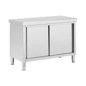 Rozsdamentes acél munkapult átadónyílással - ECO - 120 x 60 cm - 500 kg - Royal Catering
