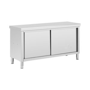 Rozsdamentes acél munkapult átadónyílással - ECO - 160 x 60 cm - 500 kg - Royal Catering