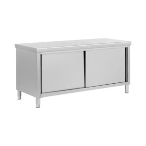 Rozsdamentes acél munkapult átadónyílással - ECO - 180 x 70 cm - 500 kg - Royal Catering