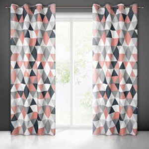 Színes geometrikus mintával díszített függöny Szélesség: 140 cm | Hossza: 250 cm