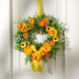 Virágfüzér Pillangókkal  Átmérő 28 Cm