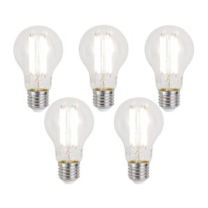 5 db Okos E27 Dimmelhető LED Izzó A60 Átlátszó 7W 806lm 2700-6500K