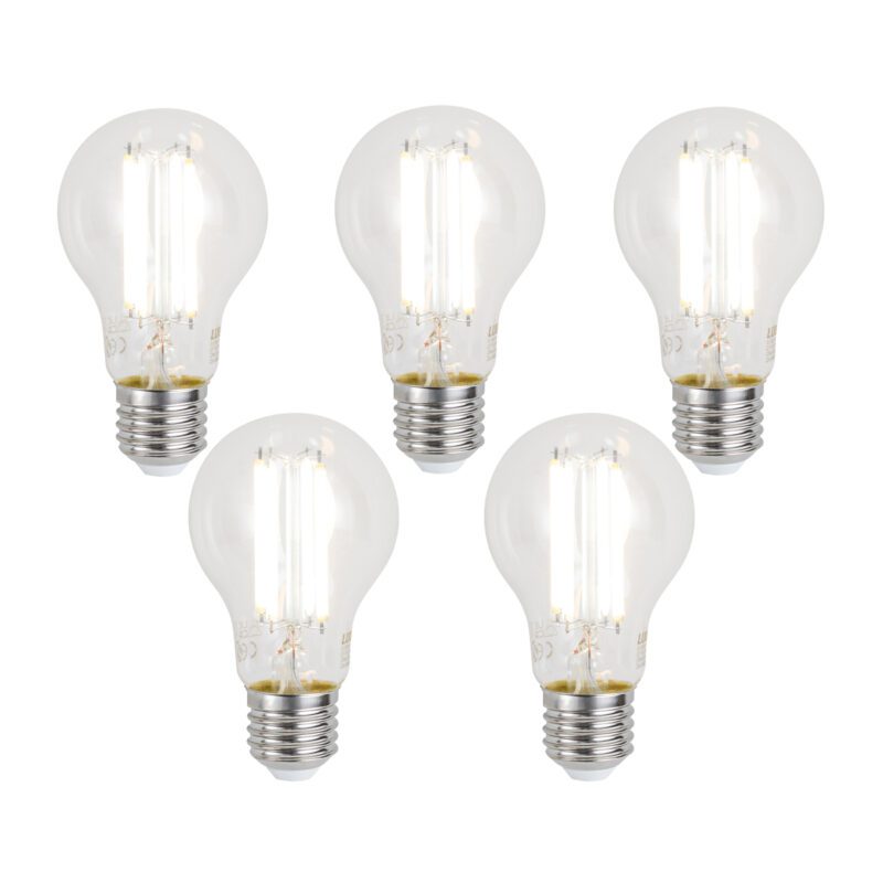 5 Db Okos E27 Dimmelhető Led Izzó A60 Átlátszó 7W 806Lm 2700-6500K