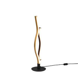 Design tafellamp zwart met goud incl. LED dimbaar - Blaze