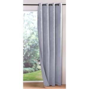 Fekete Sötétítő Függönyök Fodrokkal És Virágokkal Gyöngyszürke 140X160 Cm