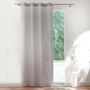 Finom Voile Függöny Csíkokkal Szürke 140X260 Cm