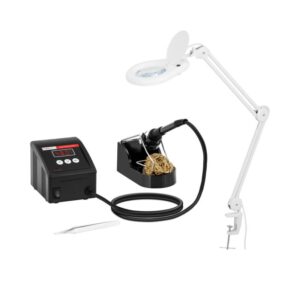 Forrasztóállomás készlet nagyító lámpával - digitális - 80 W - LED | Stamos Soldering