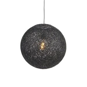Design függőlámpa fekete gömb 45 cm - Corda