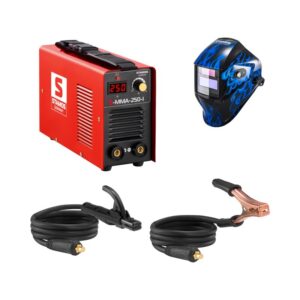 Hegesztő készlet MMA hegesztőgép - 250 A - 230 V - IGBT + Hegesztő sisak - Sub Zero - EASY SERIES | Stamos Germany