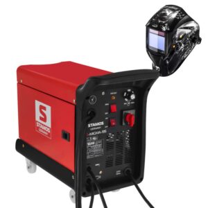 Hegesztő Készlet Multifunkcionális Hegesztő 195 A - 230 V - Hordozható + Hegesztő Sisak - Metalator - Expert Series | Stamos Germany