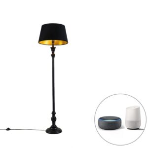 Intelligens állólámpa 45 cm-es fekete búrával